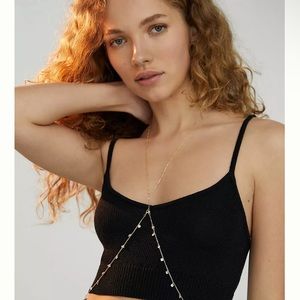 Anthropologie body chain Delicate Body Chain nwt gold xsmall/ small